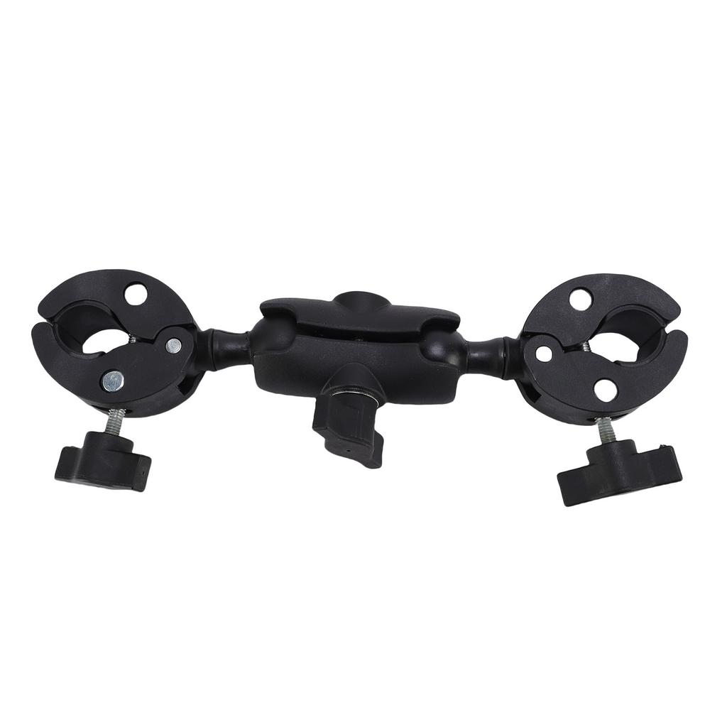 Double Clamp Mount Bracket with 360 Degree Ballhead Articulating Arm Umbrella Holder Camera Clamp Pole Clamp for