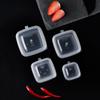 50Pcs/Pack Square Sauce Cup With Cover Clear Mini Plastic Dipping Sauce Cups