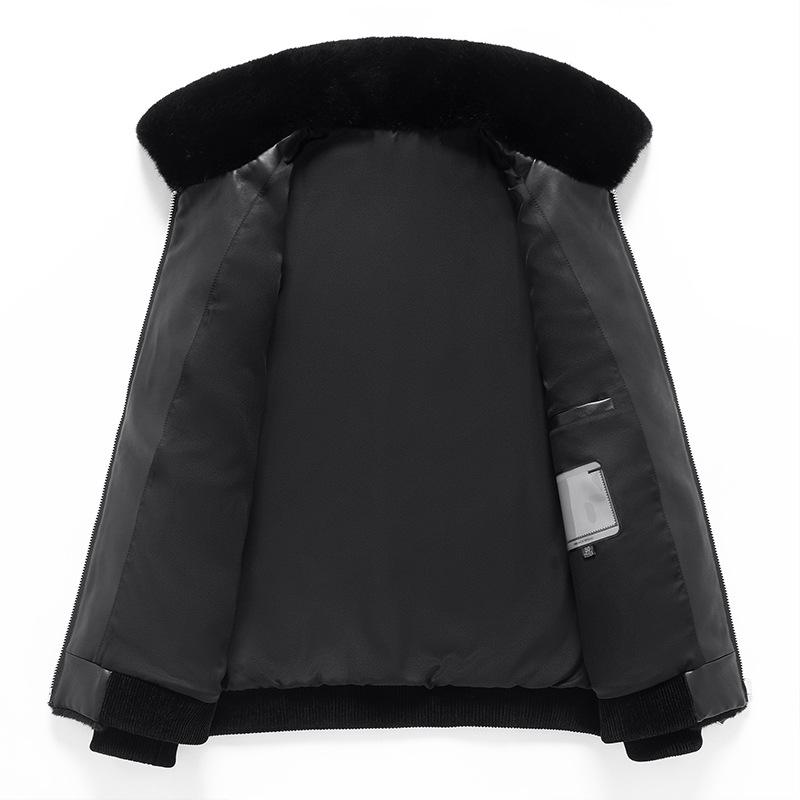 Мужская куртка из норки Snow Mink, зимняя новая модная повседневная шуба с застежкой-молнией и лацканами