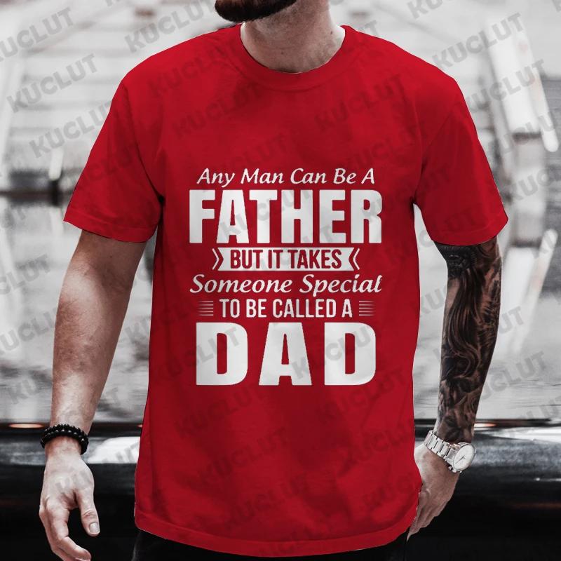 Men's T-shirts To Be Called A Dad Print Tshirts Short Sleeve Summer Tops Plus Size Male T Shirts Stylish Father Tee Shirts Tops
