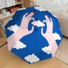 1PC Hands Clouds Umbrella-8-Rib Reinforced Portable Folding Travel Suitable for All Seasons Outdoor Daily Use-J331