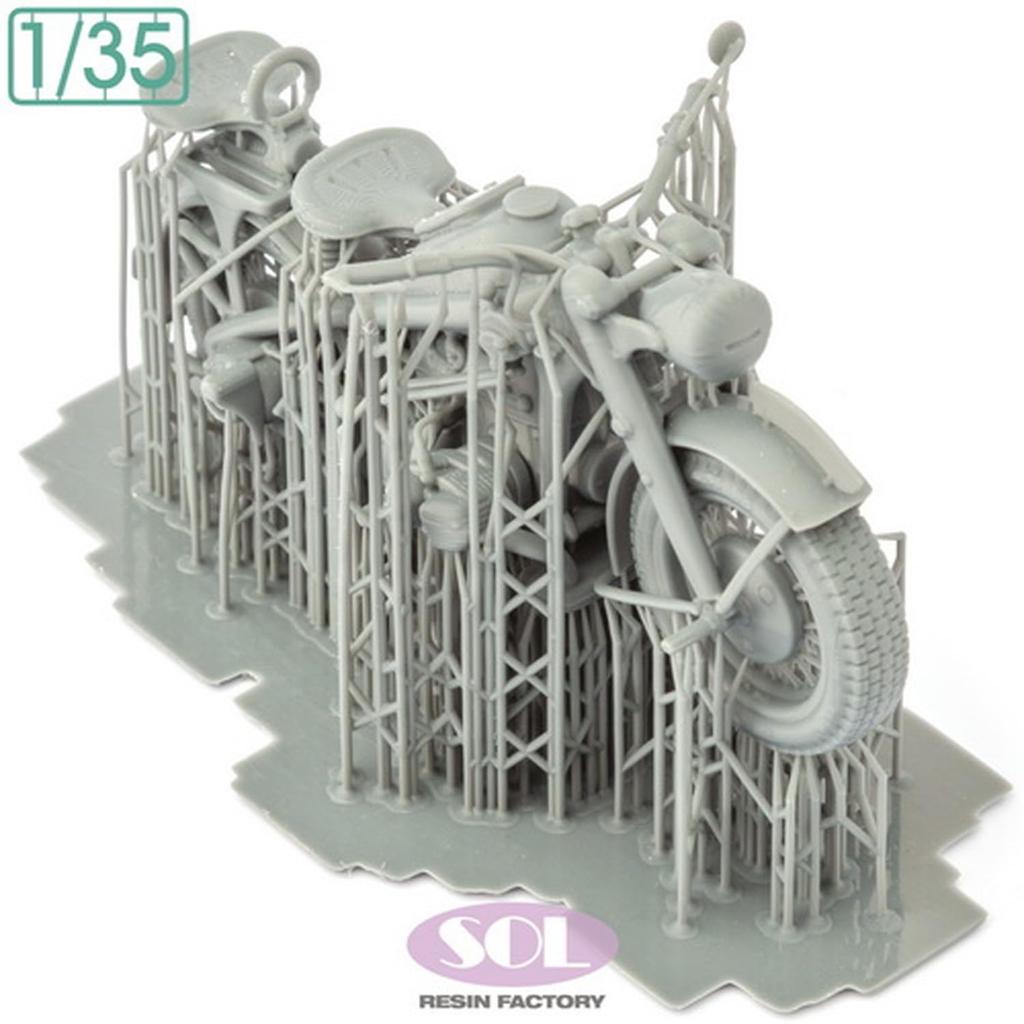 Sol Model Военный мотоцикл KS750 времен Второй мировой войны, немецкий, набор для 3D-печати MM876 1/35 (Мотоцикл)