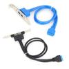 Двойной USB-кабель с перегородкой, материнская плата, 19-контактный порт, гнездовой удлинитель, кронштейн задней панели