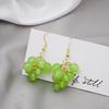 Серьги с зеленым виноградом, бисером, ручной работы, стиль 'Сладкая японская мягкая девушка'.