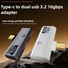 Адаптер Type-C 10 Гбит/с с портом зарядки PD 100 Вт USB 3.2 1 Вход 2 Выхода Type C Аудиоадаптер для наушников USB C разветвитель для ноутбука телефона