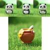 Очаровательные статуэтки панд из смолы, идеально подходящие для DIY-декора миниатюрных ландшафтов