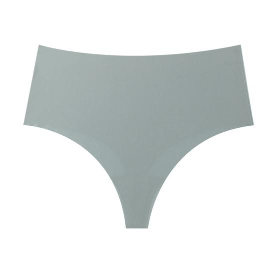 Женские бесшовные стринги с высокой талией, корректирующие, однотонные, дышащие, трусики-шортики для живота, эластичные, женские, из ледяного шелка, слипы