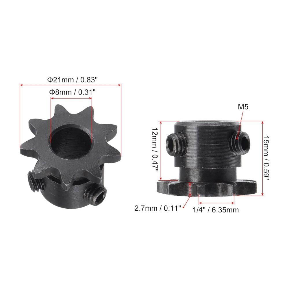 Однорядные роликовые звездочки с шагом 1/4 дюйма, 25-цепная промышленная приводная звездочка, роликовая цепь