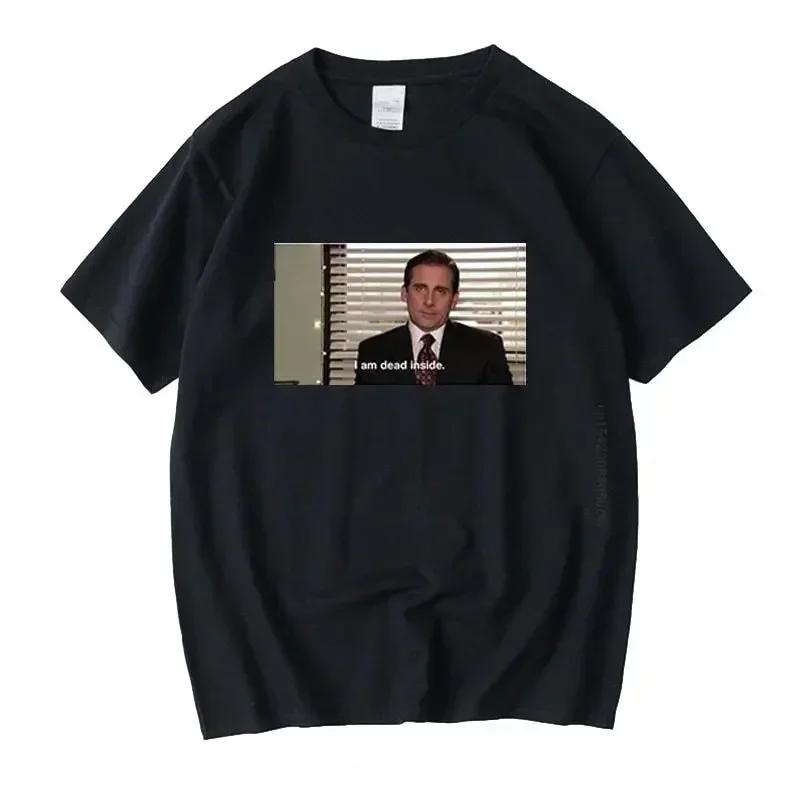 I Am Dead Inside летняя мужская женская футболка Топ Мужские женские футболки Офис США Мемы Смешные футболки Camisas Hombre Oversized