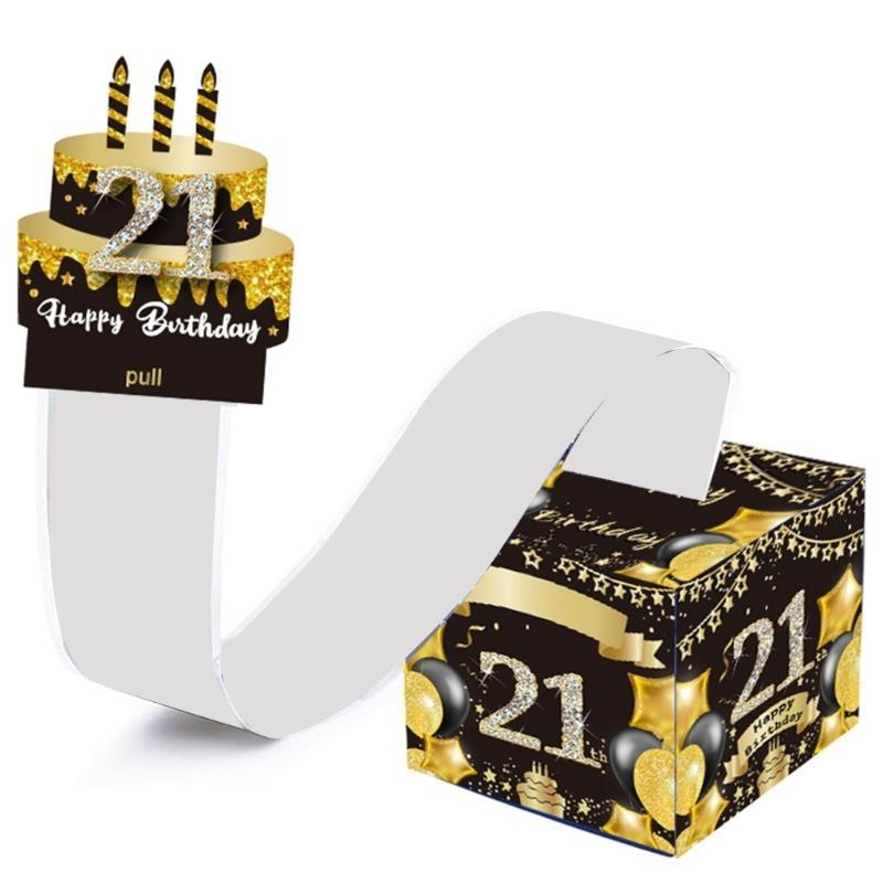 652F Creative Cash Gift Box with Transparent Bags for Any Age Birthday Party Supplies