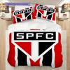 Sao Paulo FC Pattern Bedding Quilt Set Quilt Cover Pillowcase Home Decoration Birthday Gift (1 * duvet cover + 2 * pillowcase, without core)