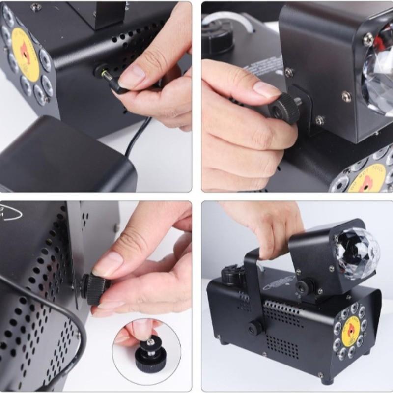 Мини светодиодный сценический свет 400 Вт с пультом дистанционного управления Ручная сценическая дым-машина Портативное сценическое освещение Генератор дыма