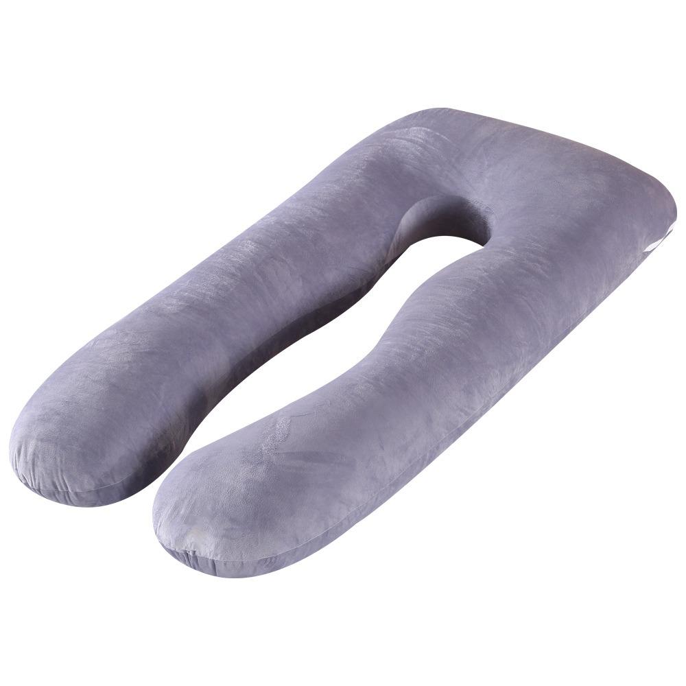 130*70cm Pregnant Women's Full Body Pillow Velvet Removable U-Shaped Cushion Maternity Waist Pillow Sleep Support For Pregnant