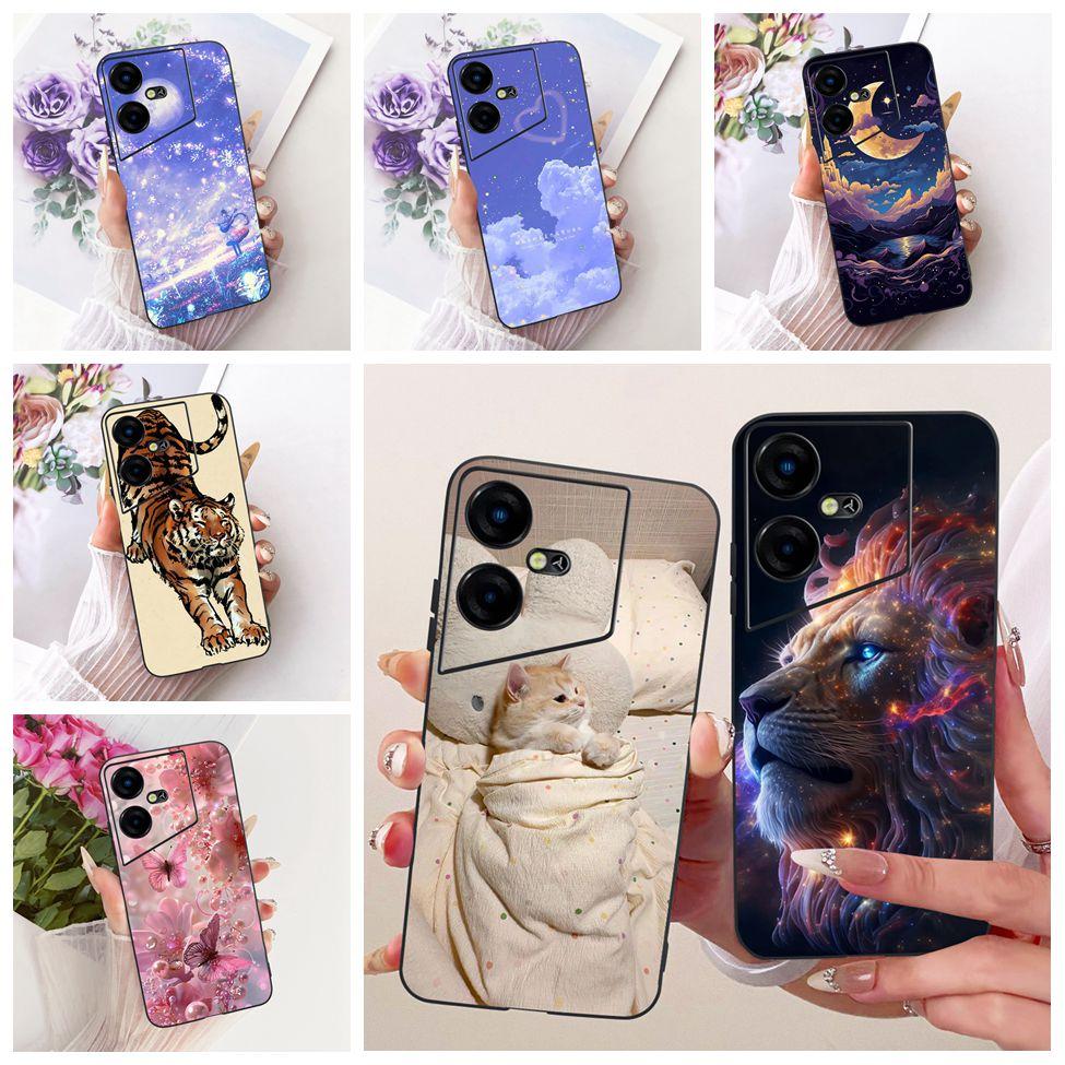 For Tecno Pova Neo 3 Case Cover Silicone Cute Cat Fashion Funny Cool Painted Bumper For Tecno Pova Neo3 LH6n Phone Casing