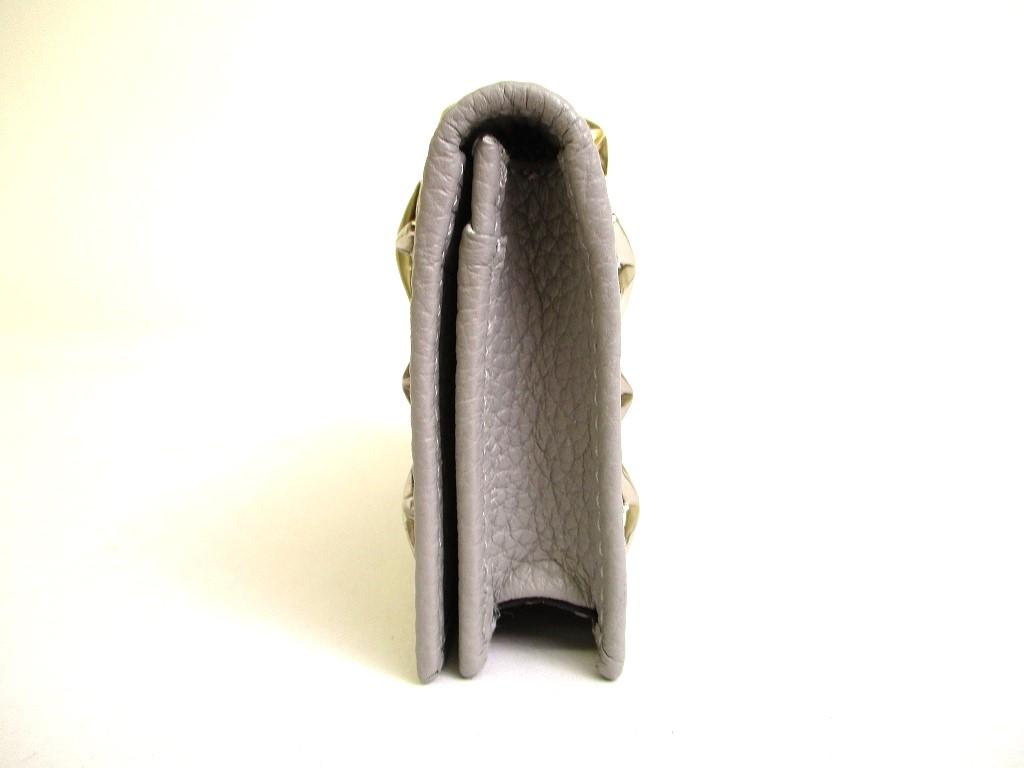 Оригинальная визитница для кредитных карт JIMMY CHOO Startes из мягкой серой кожи NELLO #9961, восстановленная