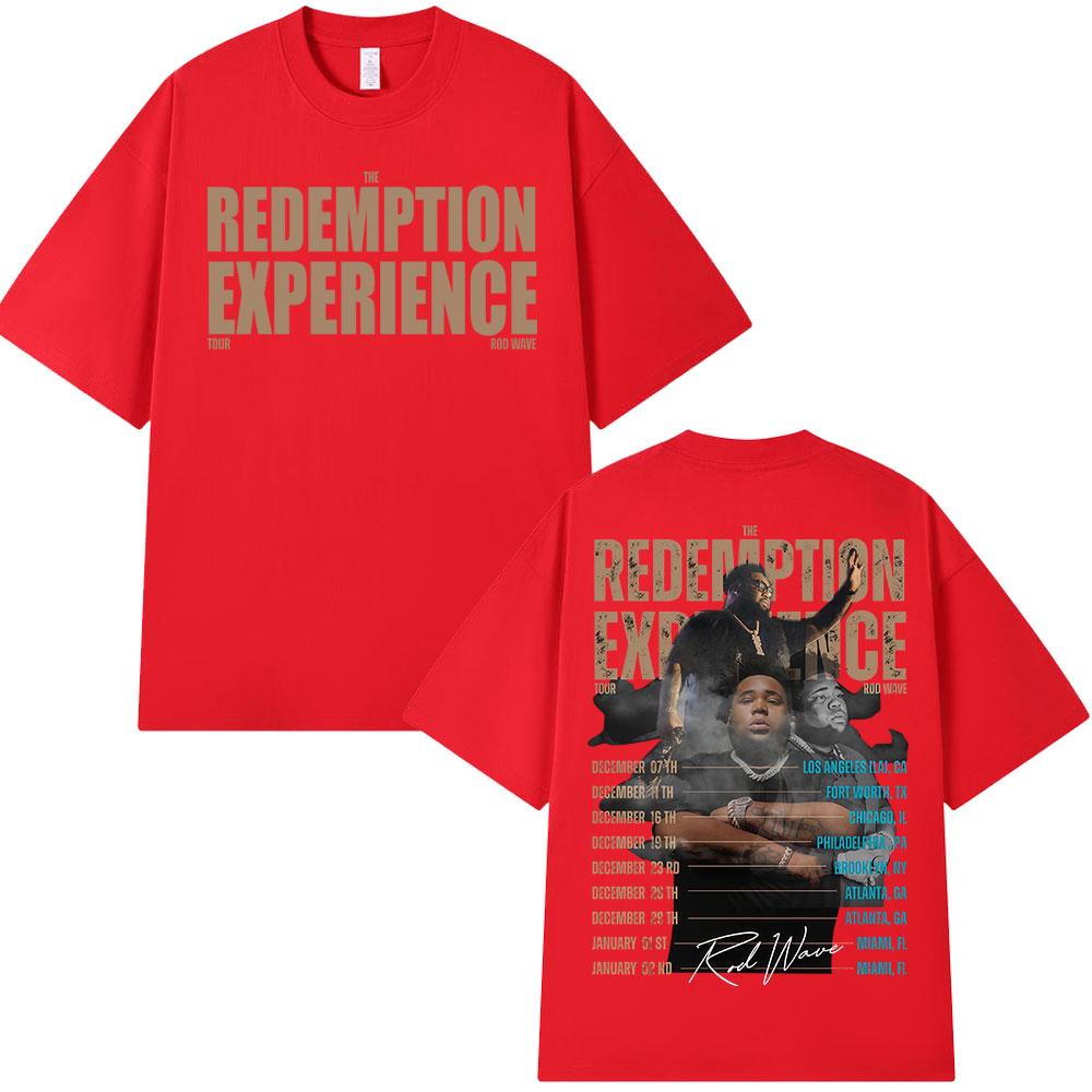 2026 Rap Artist Rod Waves The Redemption Experience Tour Mens and Womens Clothing HipHop Fashion TShirts