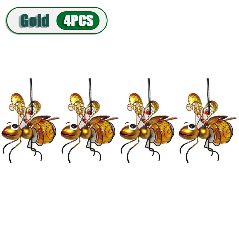 5 шт. подвесной металлический светильник в виде божьей коровки на солнечных батареях, садовый декор, скульптура леди с упругими пружинами, летние уличные художественные украшения