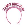 Large Korean-style Birthday Hat Glitter Happy Birthday Hair Band DIY Party Headwear Children Waterproof Plastic Indoor