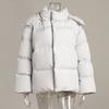 DRIPX Winter New Loose Hooded Cotton Padded Coat Women Solid Color Thick Warm Casual Quilted Apparel