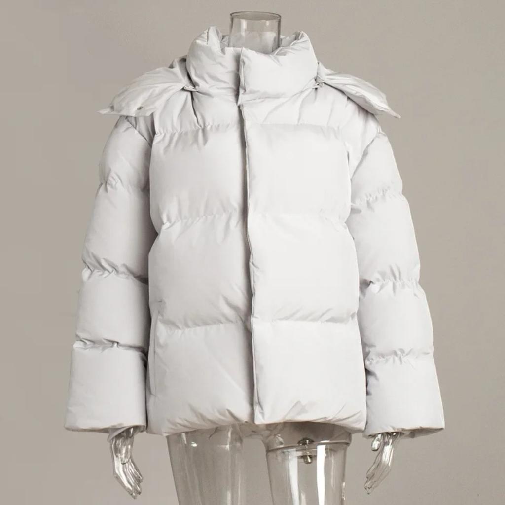 DRIPX Winter New Loose Hooded Cotton Padded Coat Women Solid Color Thick Warm Casual Quilted Apparel