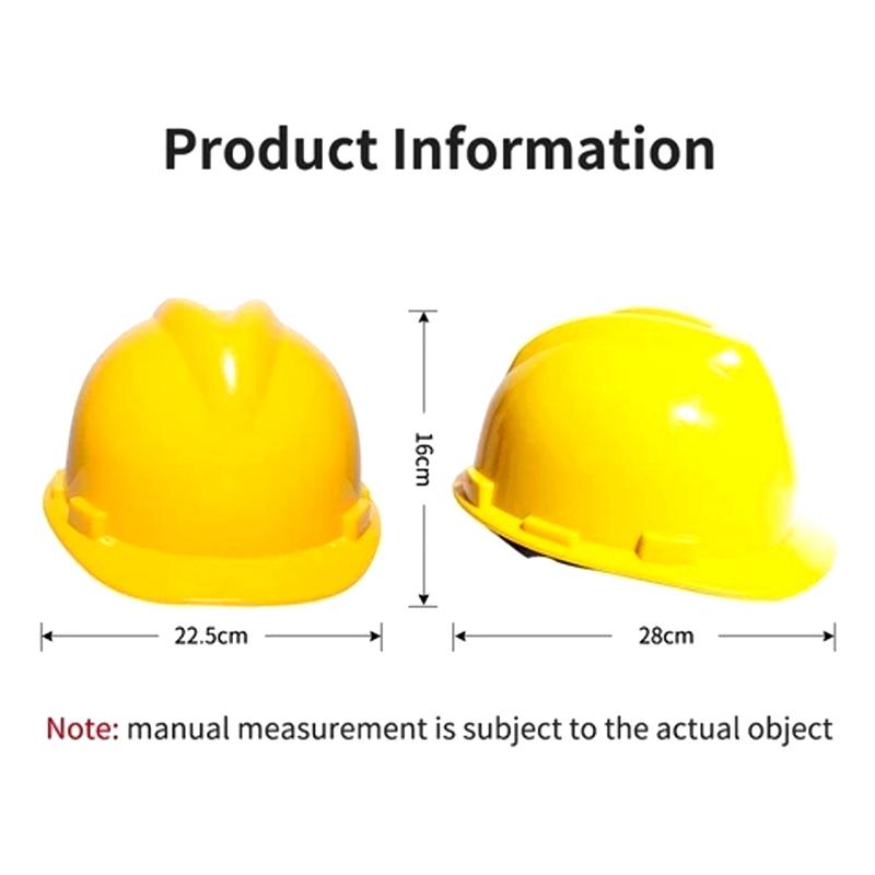 V-образная защитная каска из ПЭ, регулируемая, хорошо заметная для строителей, ударопрочная защитная каска