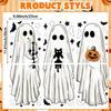 Cartoon Ghost Static Sticker Multicolor Window Stickers Ghost Stickers  Shopwindow Ornament
