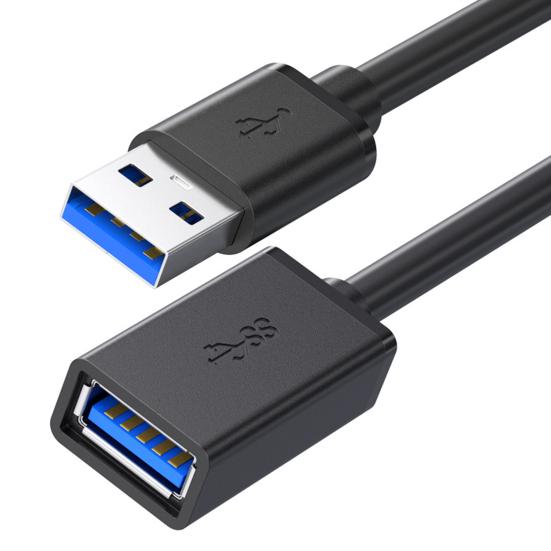 Долговечный удлинительный кабель USB 1 м/2 м, портативный медный сердечник, передача файлов