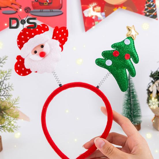 Рождественская повязка на голову с рогом оленя, повязка на голову в виде звезды Санта-дерева, праздничный обруч для волос, аксессуар для косплея для женщин и детей