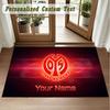 Crystal Velvet Square Rug Custom NameMainz 05 Pattern Non Slip Home Floor Decor Rug