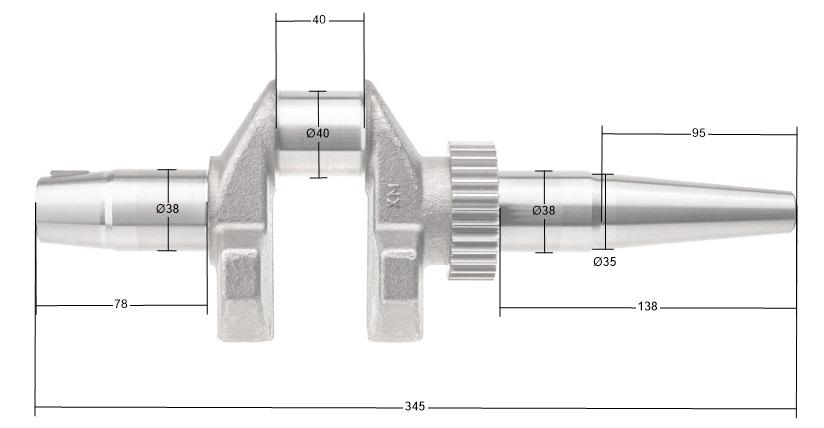 Коленчатый вал двигателя Rato R670 Ag10E-3F Unit 13300-Z120120-0000