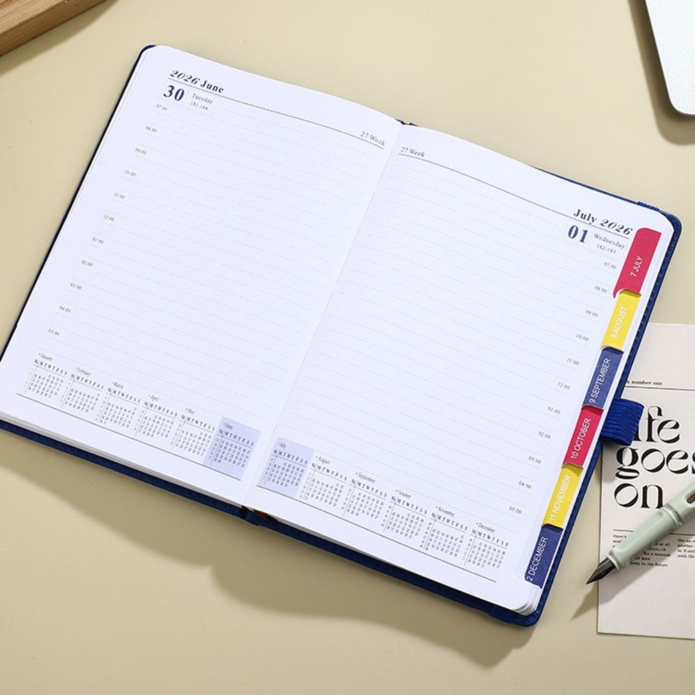 12 Months 2026 Schedule Planner Notepad English 365 Days Efficiency Notebook  Business