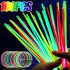 100Pcs Fluorescence Sticks Party Multicolor Glowing Stick Bright Colorful Light Bright Bendable Glow Bracelet Party Supplies