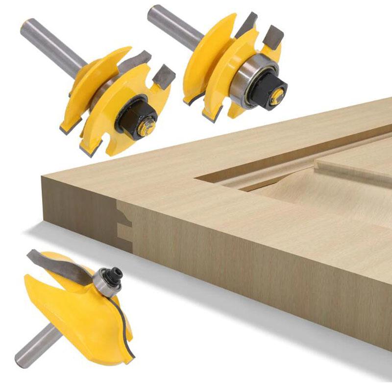 3 шт. 8 мм хвостовик приподнятая панель фреза для двери шкафа набор фрез для деревообработки фрезы по дереву твердосплавные фрезы дверной нож