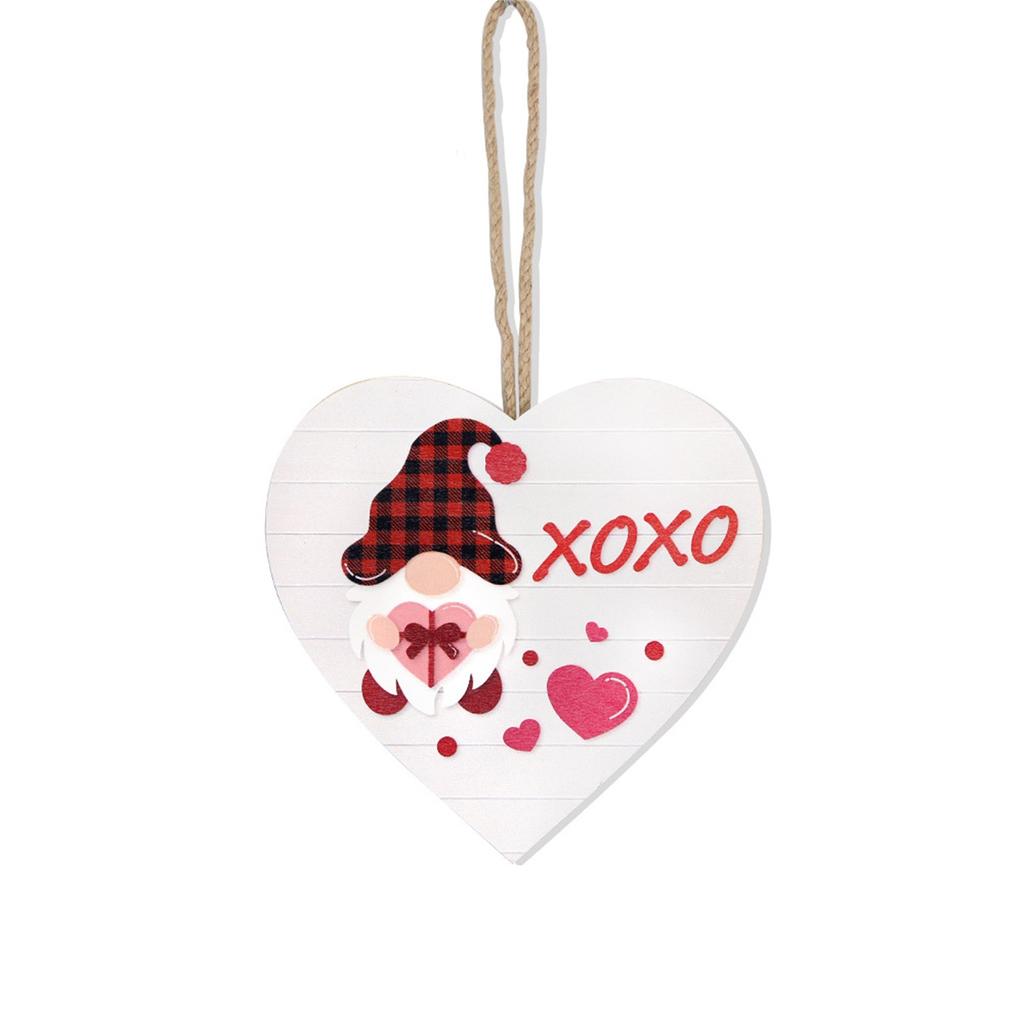 Подвеска в форме сердца из дерева, украшение на День святого Валентина, подвесной знак «Любовь», подвеска для свадебного украшения