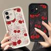 Чехол-бампер с вишней из ТПУ для IPhone 16 Pro Max, противоударный, из мягкого силикона, для IPhone 15 14 Pro 13 12 Pro Max 11, чехол для телефона Funda