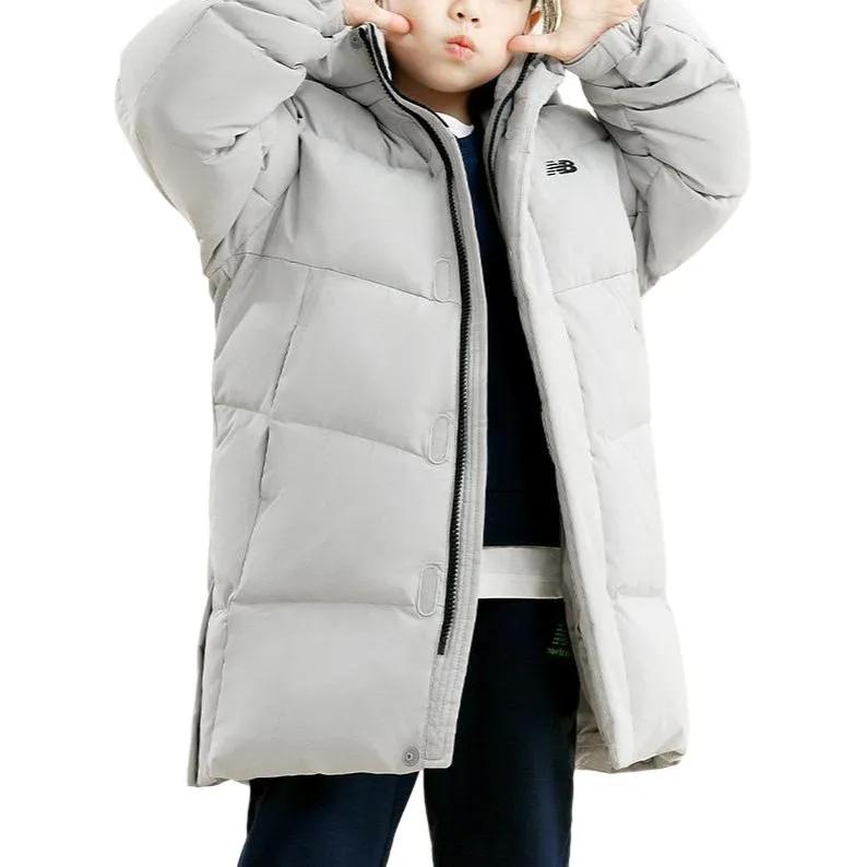 New Balance Kids Down Jackets Hooded Moderate (Unisex) Down Jackets 7PD4S013 GR