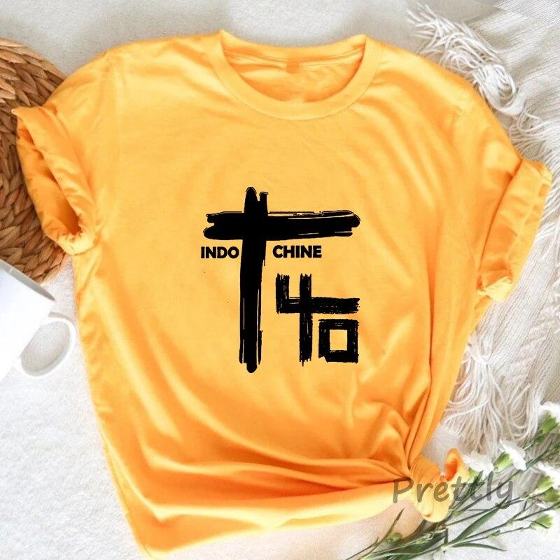 Уникальная футболка с центральным туром Индокитая, женская повседневная футболка с винтажным принтом, летние хлопковые женские футболки с короткими рукавами, уличная одежда унисекс