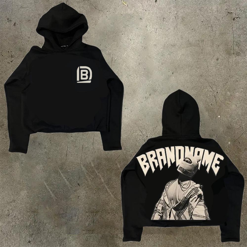 Худи из хлопка в стиле хип-хоп готика RogueWave, американский хип-хоп Y2K Харадзюку, с мультяшным принтом, свободное, больших размеров, свитер-худи для мужчин и женщин, топ