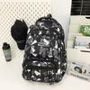 Large Capacity Graffiti Print School Bag Student Backpack Women Men Travel Backpack