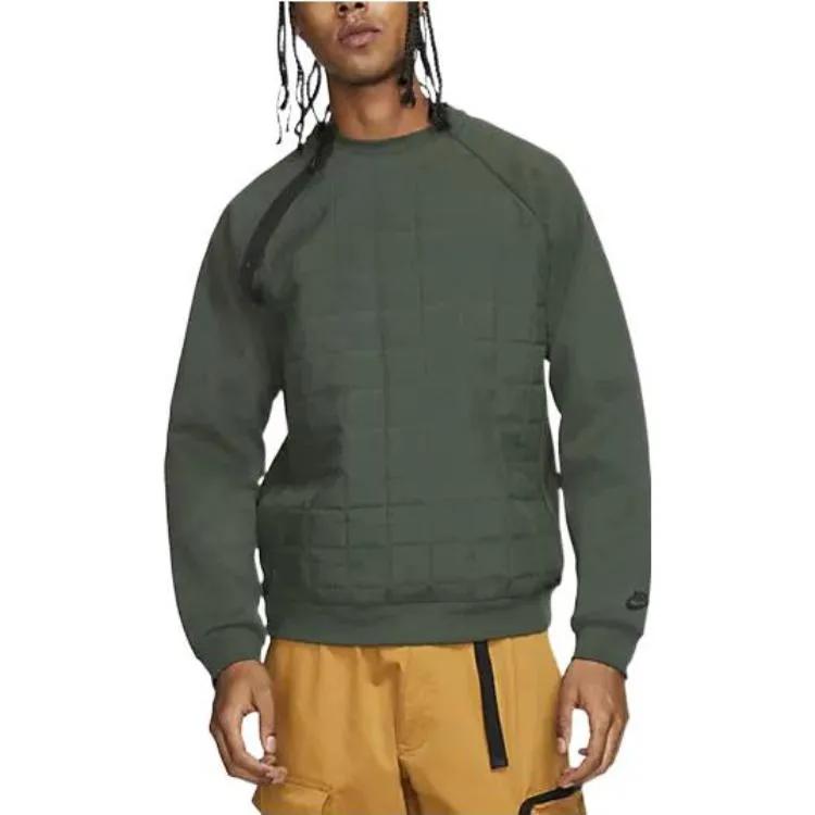 Nike Sweatshirts Men's Green Crew Neck Moderate Regular (Unisex) Sweatshirts BV3698 337
