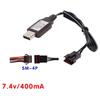 7.4V 400mA Charger Li-ion Battery SM-4P RC Toys Remote Control Toy SM4P Portable USB Reverse Charging Cable