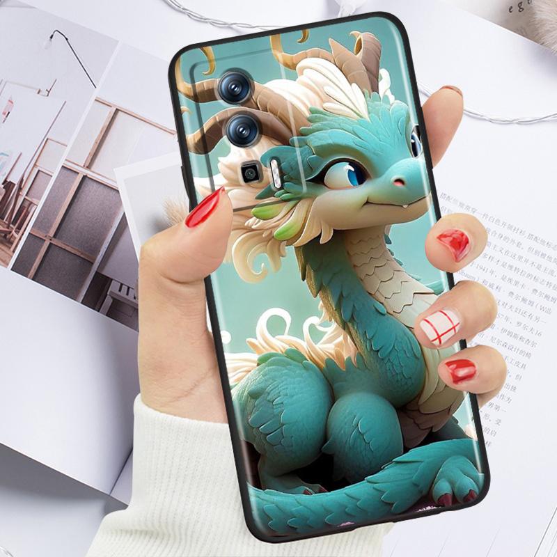 True Dragons For Xiaomi Redmi 9A 9C 9AT 10C 9 9T 10 12C 13C 8 12 K60 A1 K50 K40 5G Black Funda Phone Case