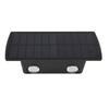 Solar Outdoor Wall Lights IP65 Waterproof Double Headed Solar Wall Sconce for Garden Steps Warm Light