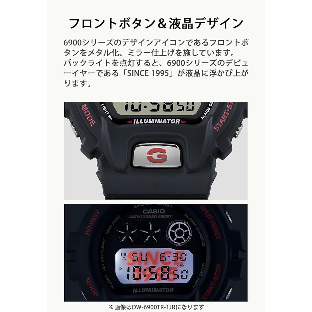 Casio G-Shock DW-6900 30th Anniversary Men's Watch Red Resin Band Water Resistant