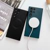 Роскошный Матовый Чехол с Магнитами MagSafe для Беспроводной Зарядки для Samsung S25 S24 S23 S22 Ultra S21 Plus Мягкий Силиконовый Ударопрочный Чехол