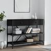 VidaXL Console Table with Drawers and Shelves Black Engineered Wood 833403