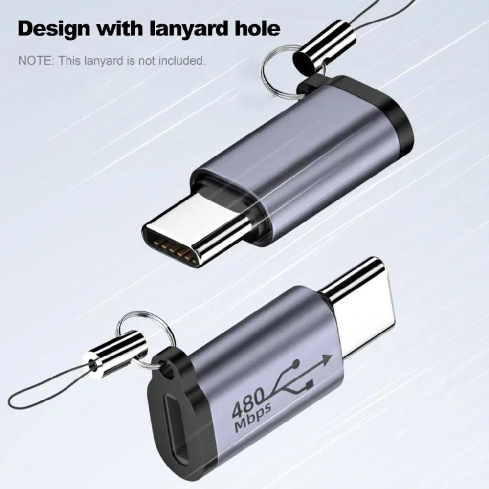 1-8 шт. Мини-адаптер-конвертер Type C Male на IOS Micro Mini USB Female, разъем для быстрой зарядки 480 Мбит/с и синхронизации данных для мобильных смартфонов Xiaomi Samsung