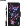 Painted Leather Case for Redmi Note 8 9 10 11 Pro 9S 9C 9A 9T  Flip Wallet Card Slot Holder Phone Book Cover Flower Cat