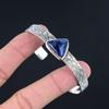 Daughters Day Deal Trillion Sodalite Gemstone Wedding Bangle 925 Sterling Silver
