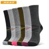 Rbao Outdoor Quick-Drying Hiking Socks Merino Wool Moisture-Wicking Professional Mid-Calf Mountaineering Socks for Men and Women with Towel Bottoms